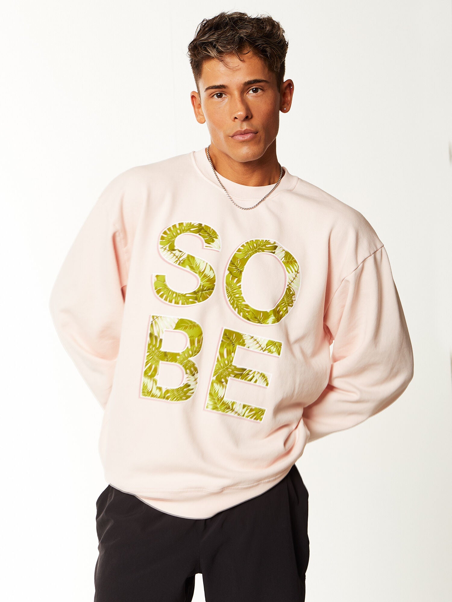 Sam Crew Sweatshirt 'SOBE' | Light Pink