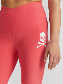 Women | Beyond Yoga | At Your Leisure Legging | Heathered Coral