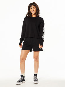 Sweaty Betty | After Class Short w/ Skull Logo | Black