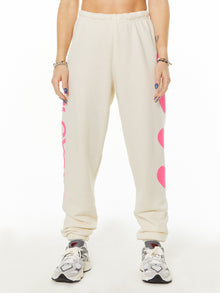 Aviator Nation | Heart Stitch 4 Sweatpants | Cream