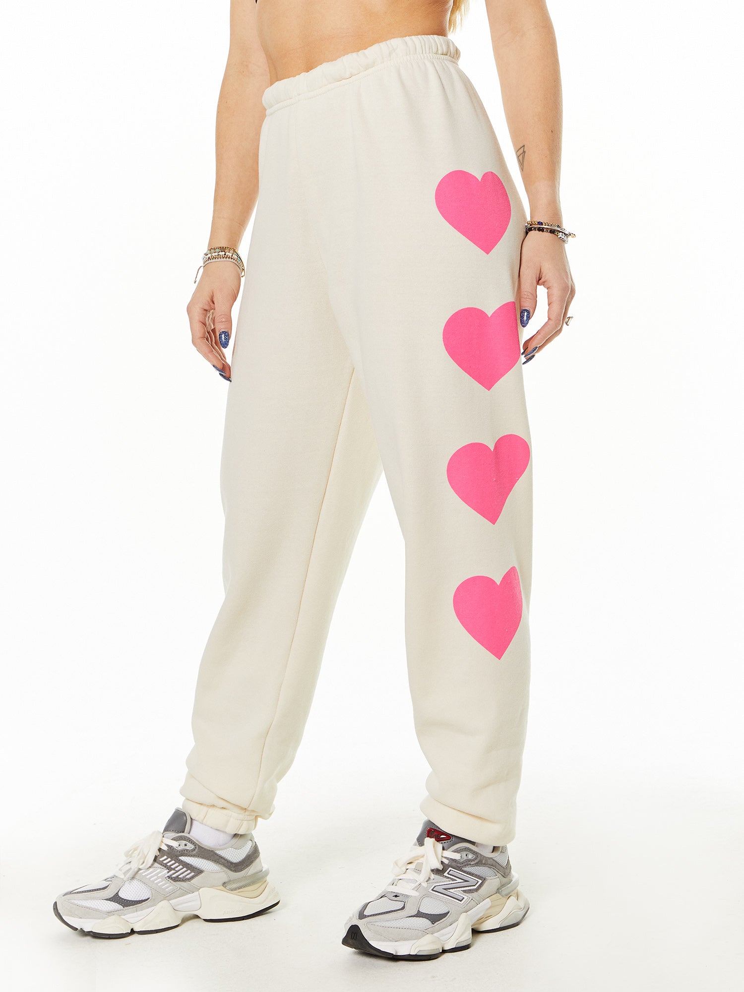 Aviator Nation | Heart Stitch 4 Sweatpants | Cream