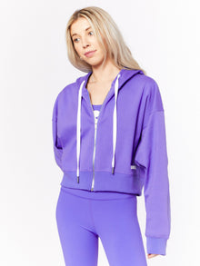 Women | Soul by SoulCycle | Marissa Cropped Zip Up Hoodie Blue | Blue