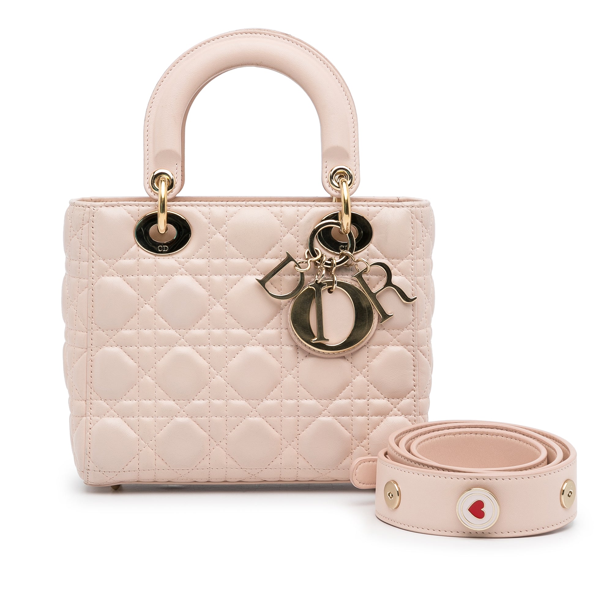 Dior Pre-Owned Small Lambskin Cannage My ABCDior Lady Dior | Women | Pink x Light Pink