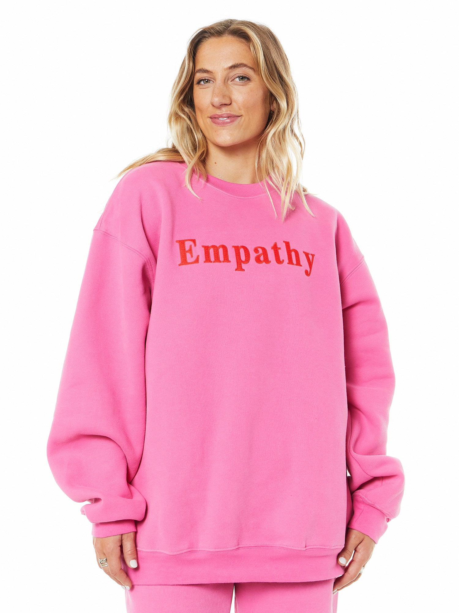 The Mayfair Group | Empathy Always Crewneck | Pink