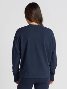 Women | Varley | Horton Side Zip Midlayer | Sapphire Blue