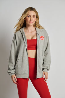 Soul by SoulCycle | Rae Zip Up Hoodie | Heather Grey