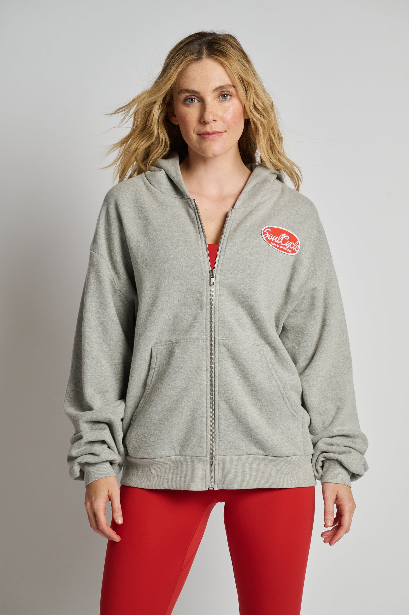 Women | Soul by SoulCycle | Rae Zip Up Hoodie | Heather Grey