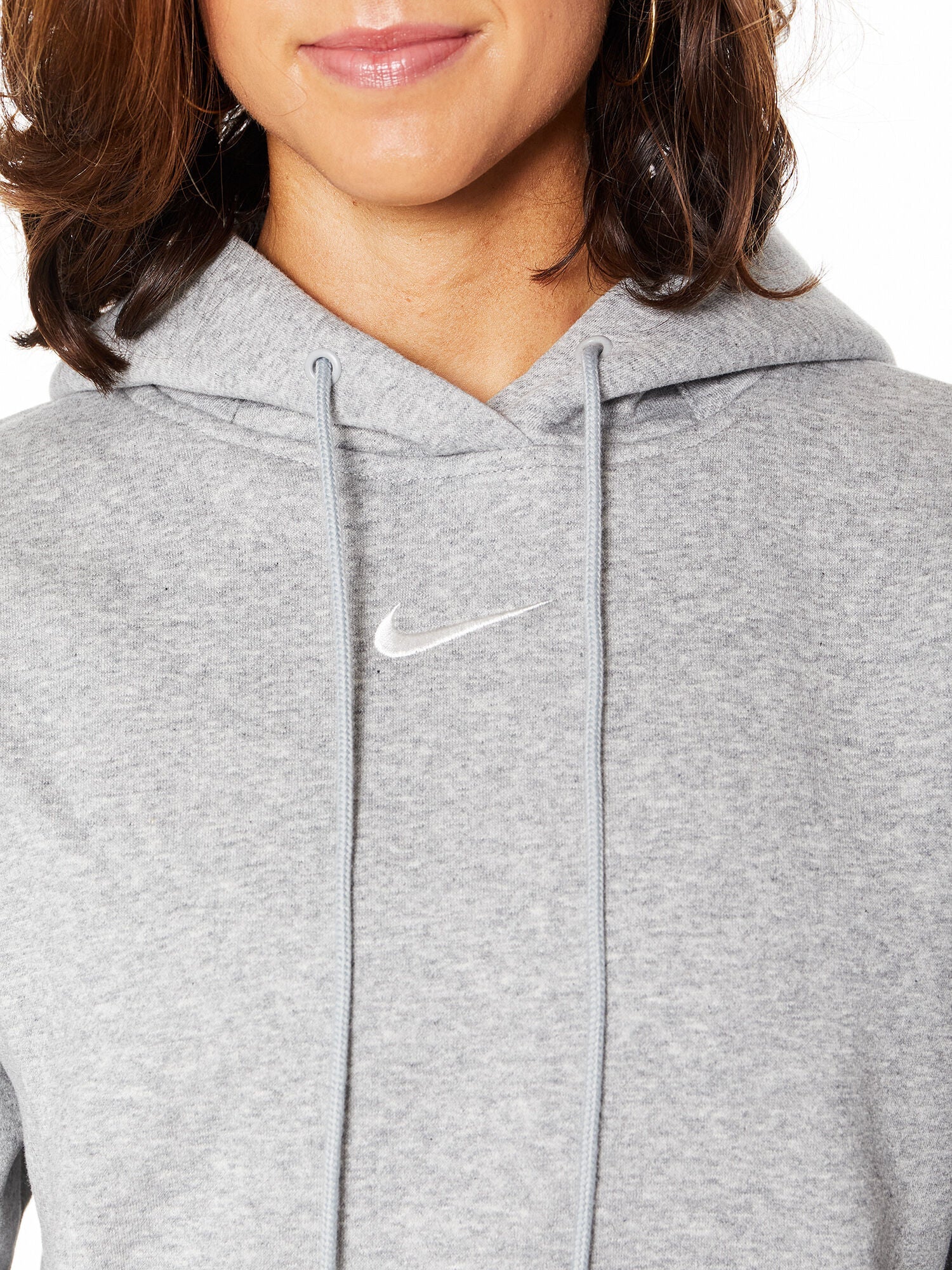 Nike | Sportswear Phoenix Fleece Oversized Pullover Hoodie | Heather Grey/White