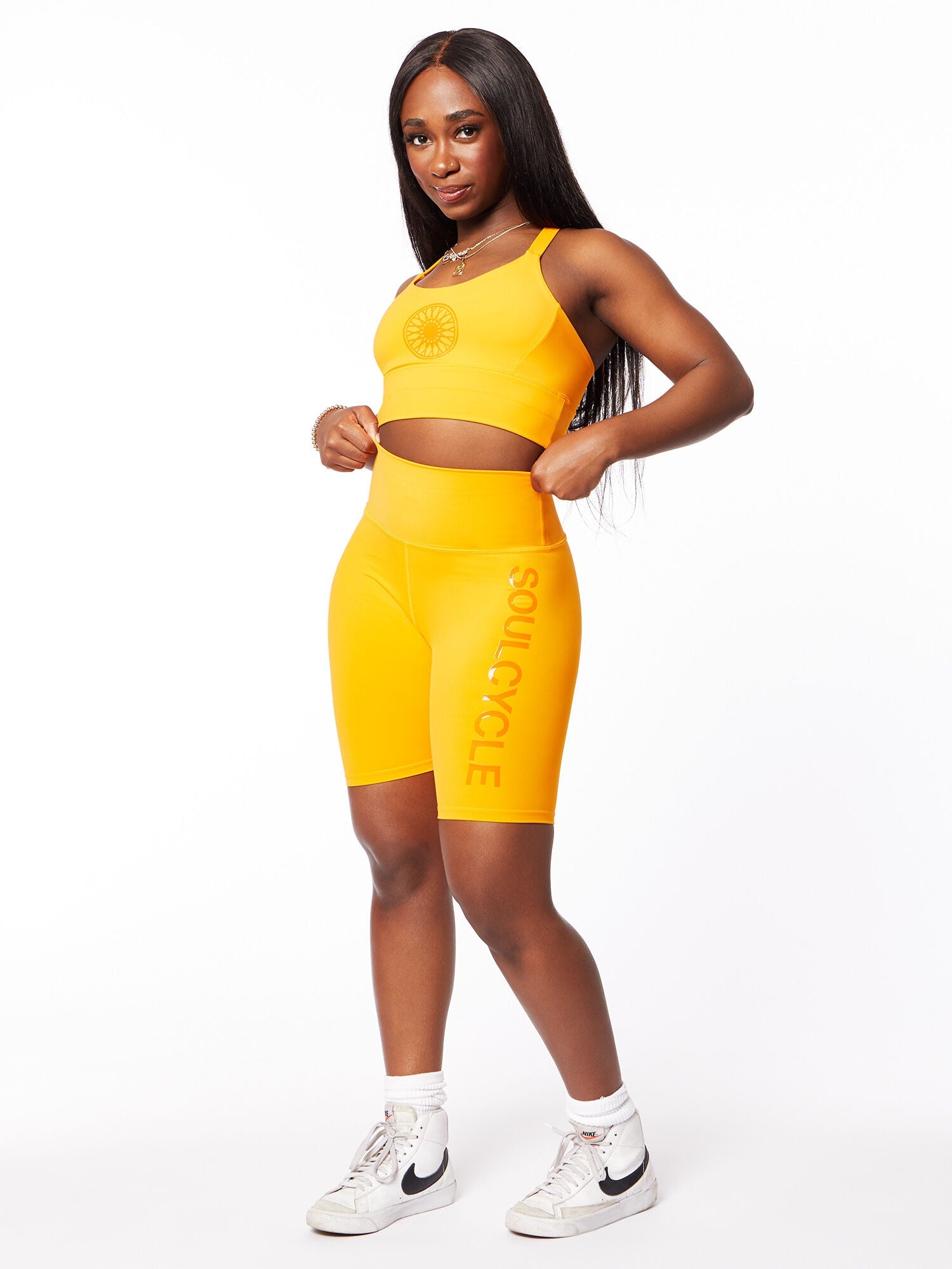 Women | Soul by SoulCycle | Milestone Bike Short 8" Orange | Orange