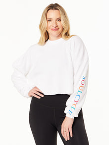 Julia Waffle Long Sleeve | White