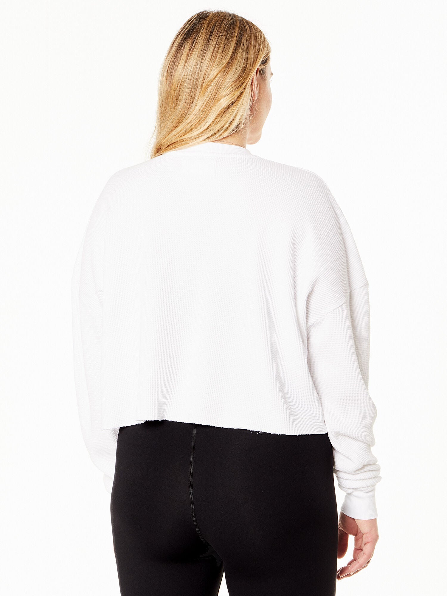 Julia Waffle Long Sleeve | White