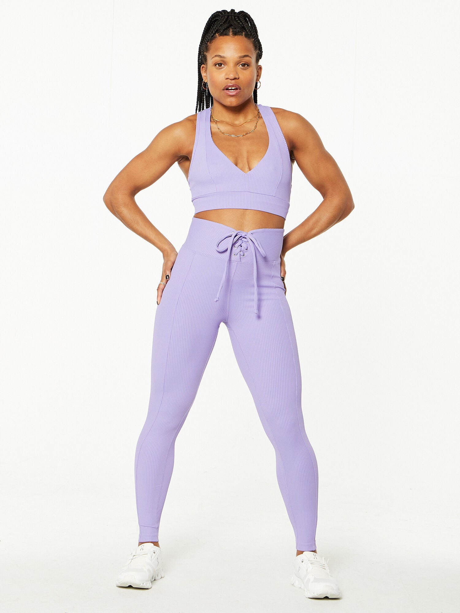 Women | Year of Ours | Ribbed Tess Bra | Purple