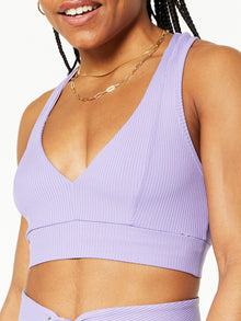 Women | Year of Ours | Ribbed Tess Bra | Purple