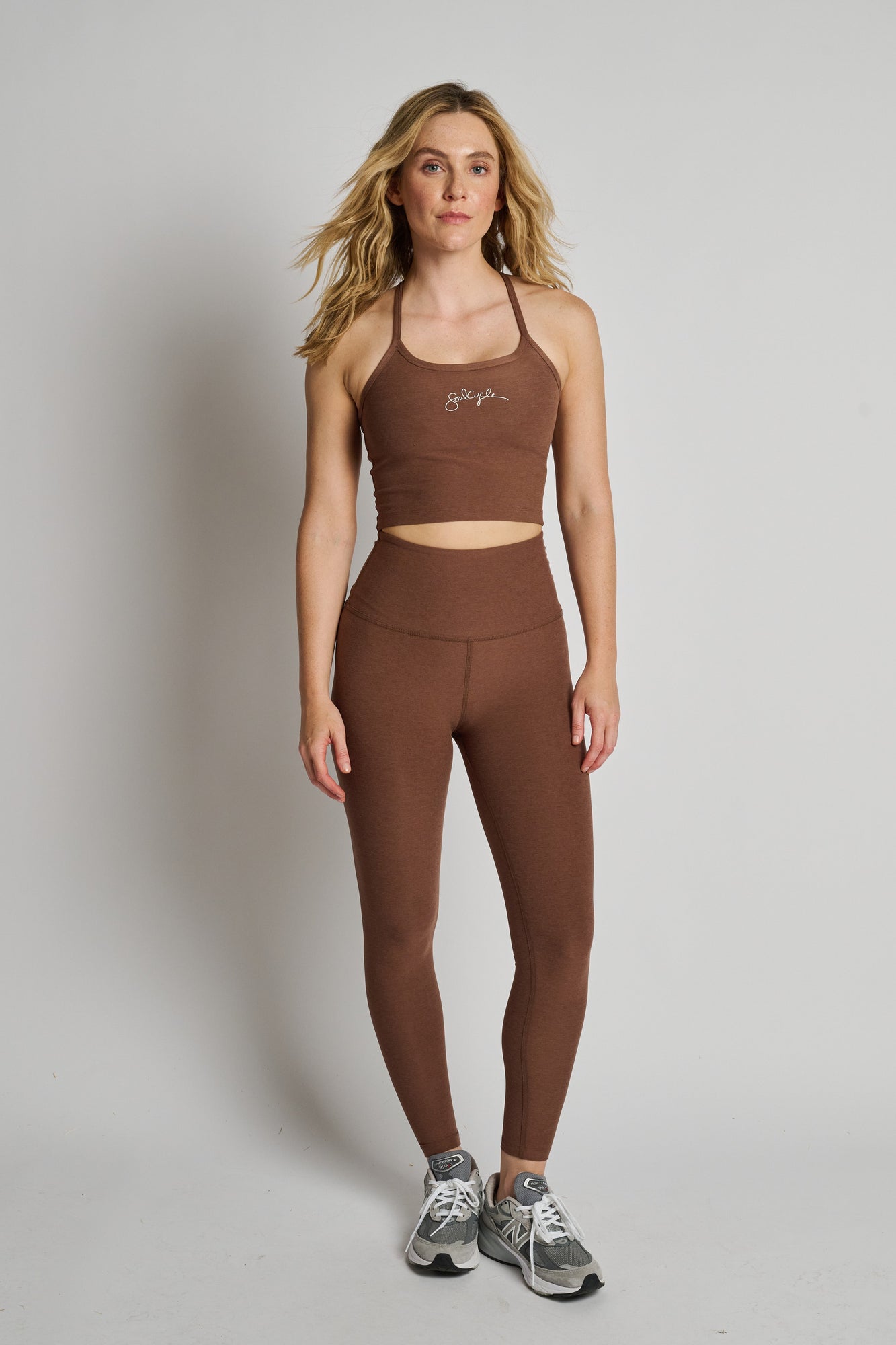 Women | Beyond Yoga | Spacedye Slim Racerback Tank | True Chocolate Heather