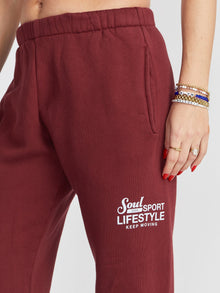 Soul by SoulCycle | Billie Soul Sport Sweatpant | Maroon