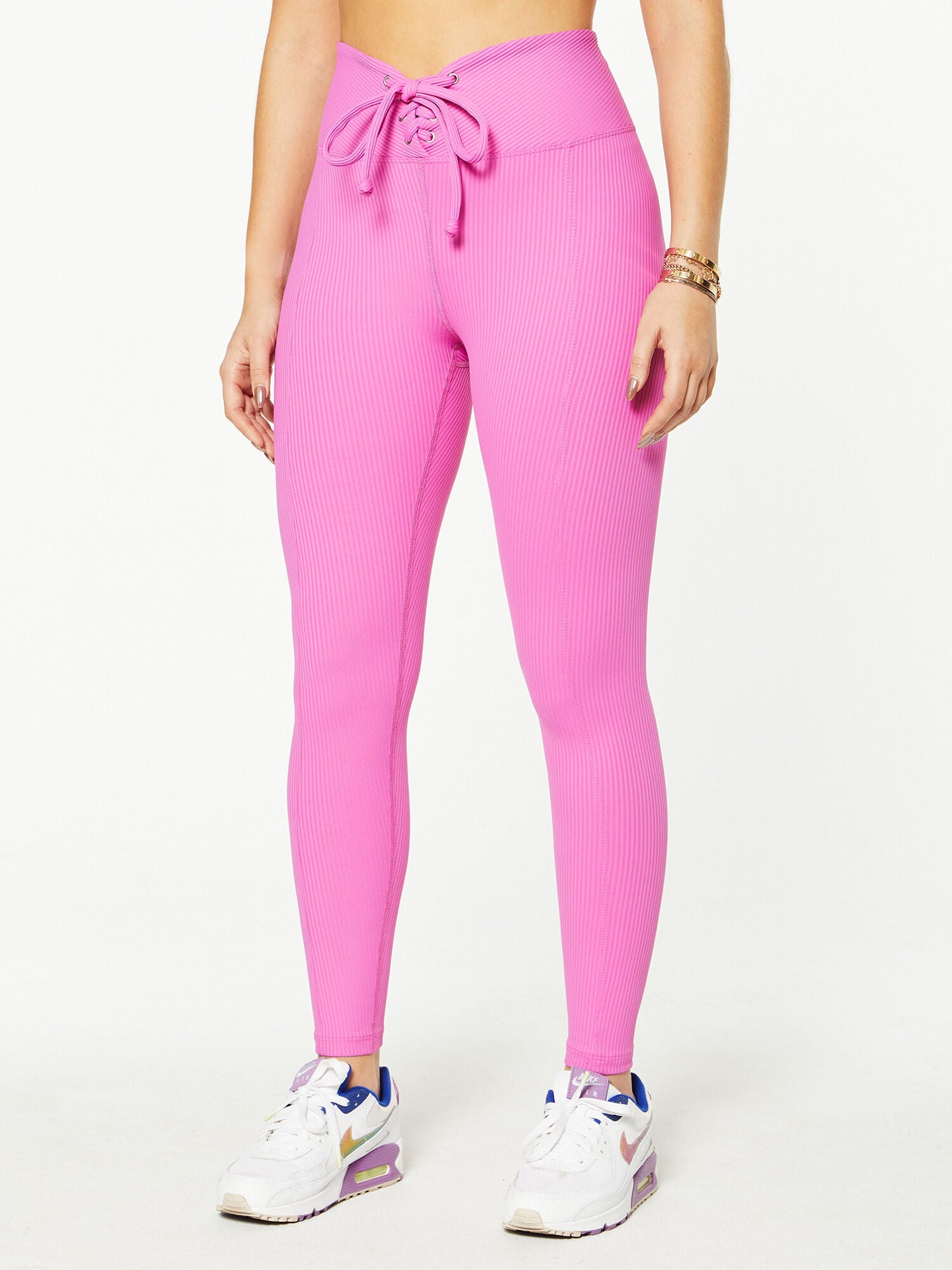 Women | Year of Ours | Ribbed Football Legging | Hot Pink