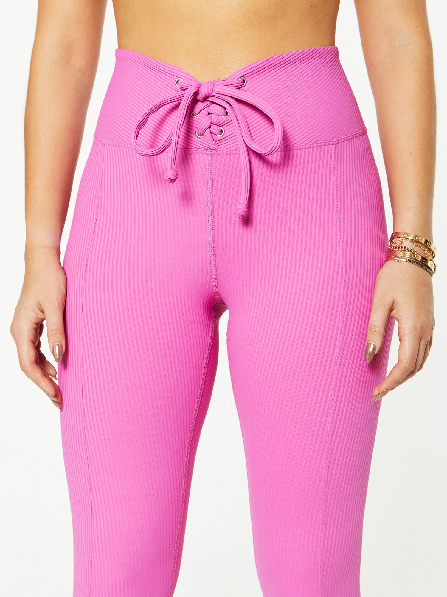Women | Year of Ours | Ribbed Football Legging | Hot Pink