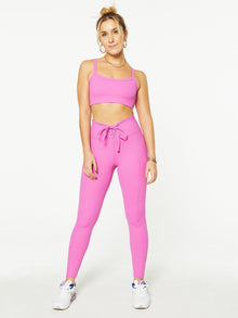 Women | Year of Ours | Ribbed Football Legging | Hot Pink