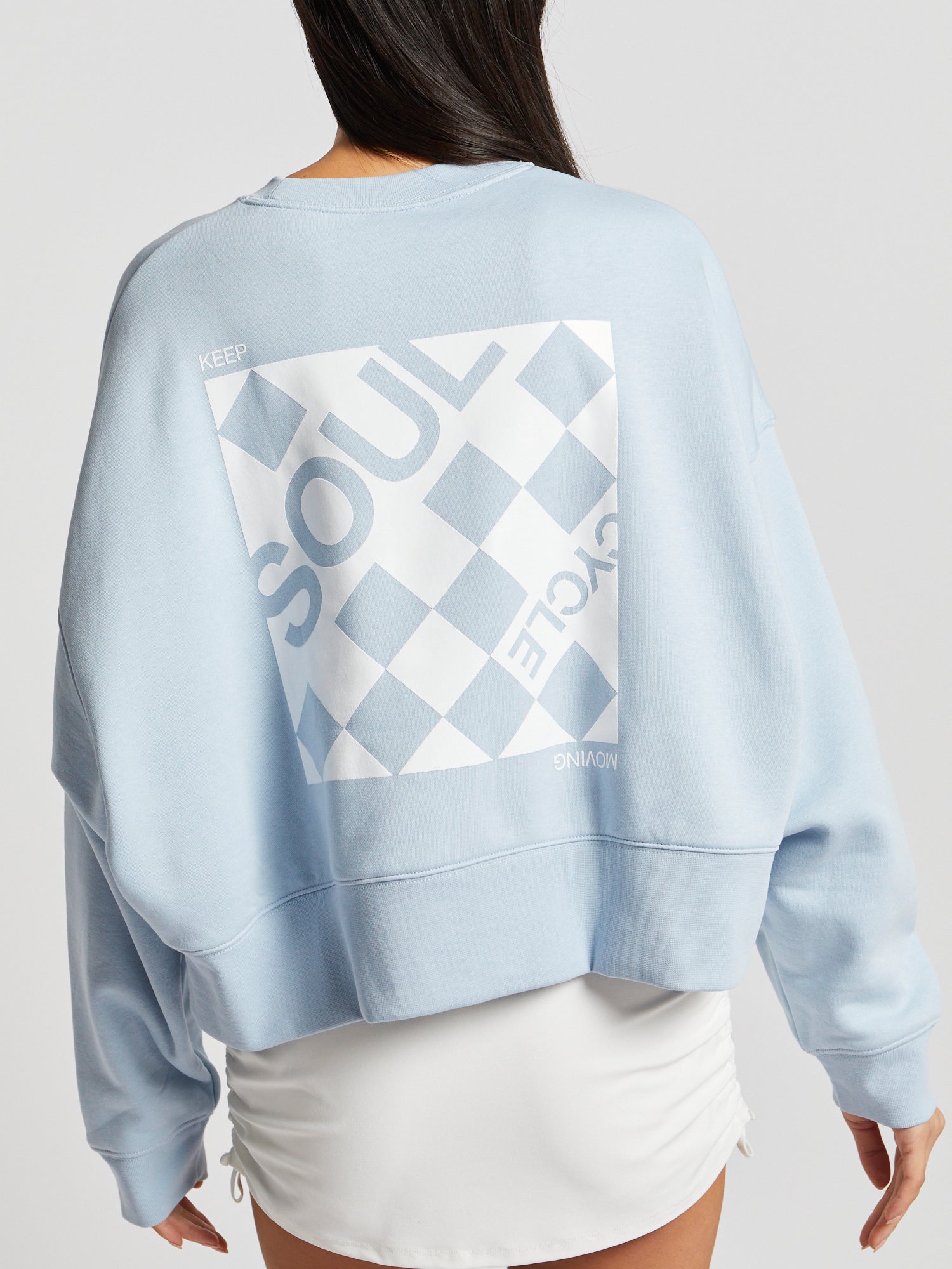 Women | Nike | Over Oversized Crewneck | Lt Armory Blue/White