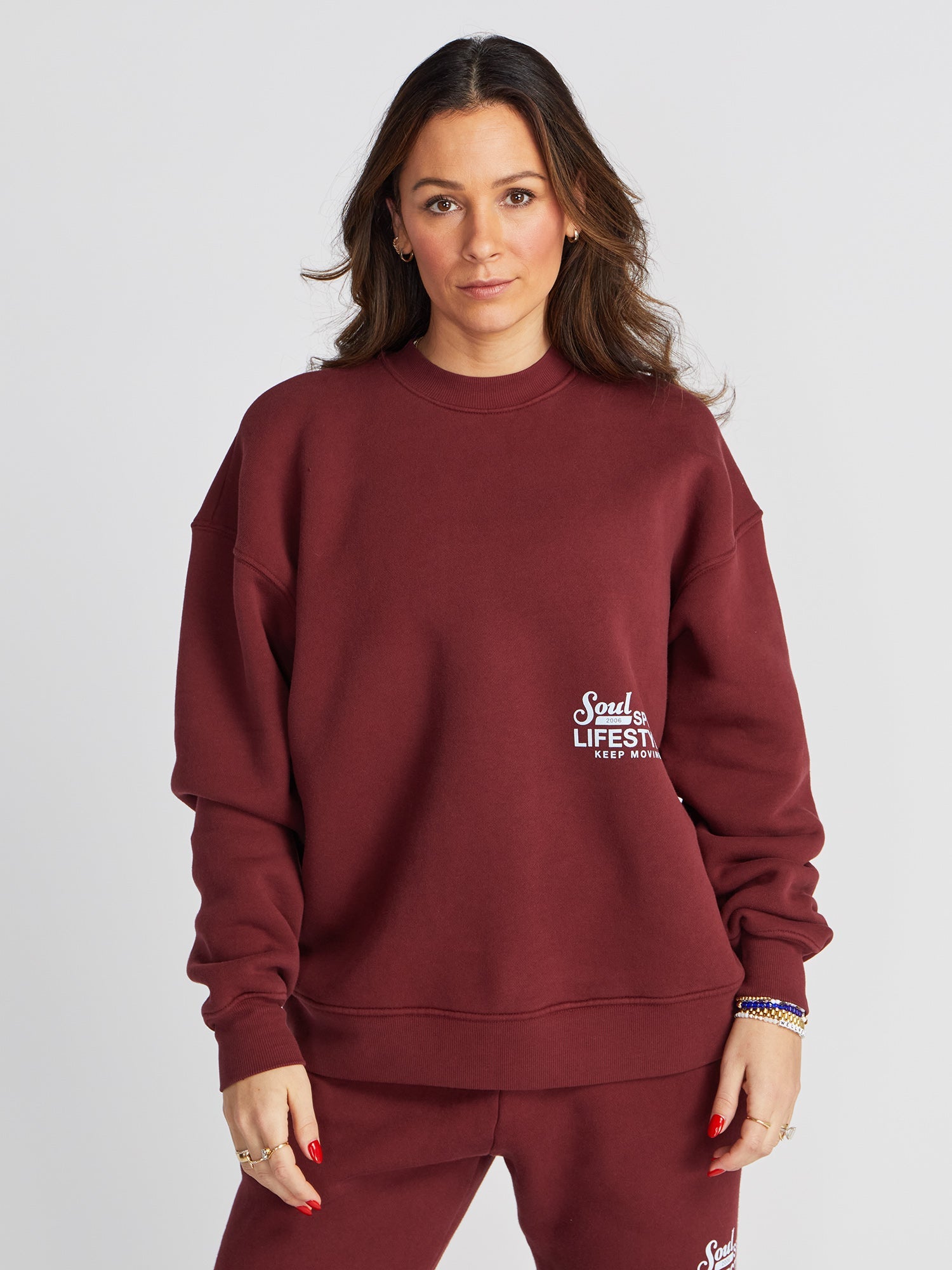 Unisex | Soul by SoulCycle | Soul Sport Crew | Maroon