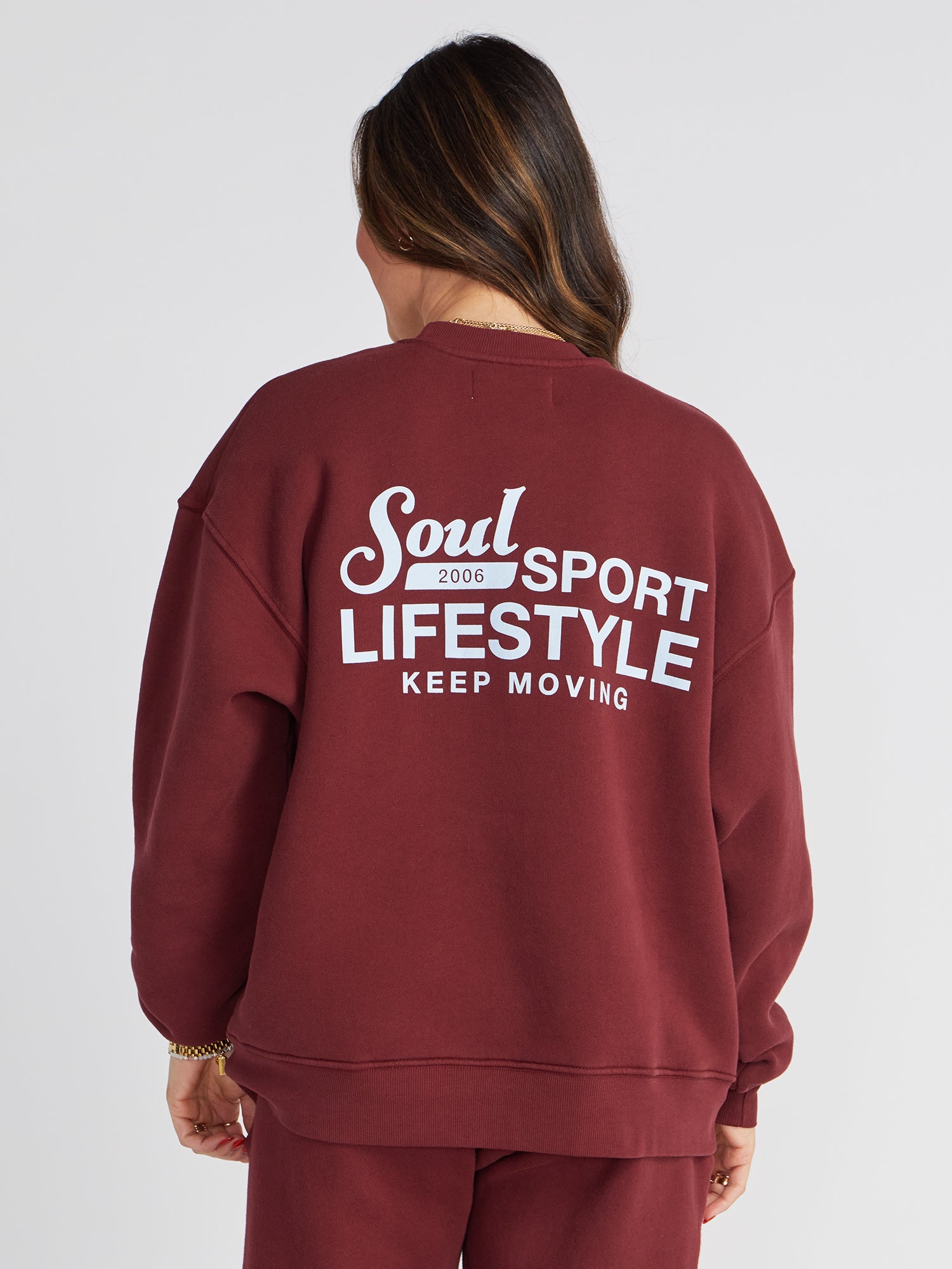 Unisex | Soul by SoulCycle | Soul Sport Crew | Maroon