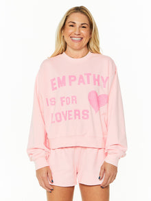 Women | The Mayfair Group | Empathy Is For Lovers Crew Neck | Pink
