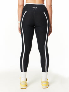 Beyond Yoga | Spacedye New Moves High Waisted Midi Legging | Black/White