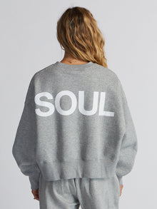 Women | Nike | Over-Oversized Crew-Neck Sweatshirt | Heather Grey/White