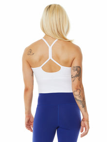 Beyond Yoga | Spacedye Slim Racerback Cropped Tank | White