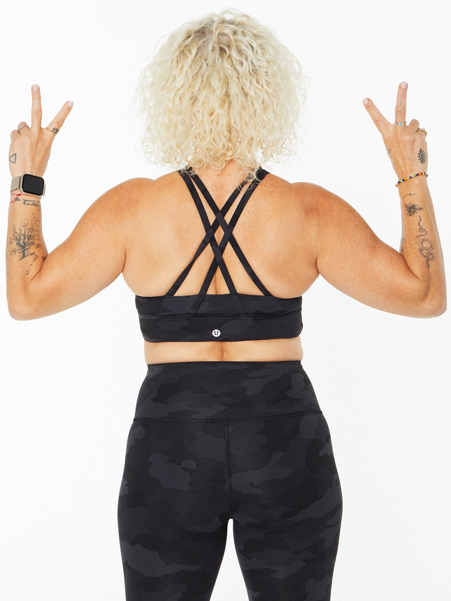 Women | Lululemon | Energy Bra High Neck Longline Heritage 365 Camo | Heritage 365 Camo Deep Coal