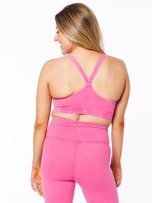 Women | Soul by SoulCycle | Mineral Wash Podium Bra Pink Peacock | Pink