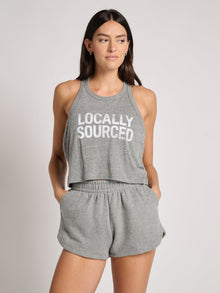 Women | Spiritual Gangster | Local Jones Racer Tank | Heather Grey