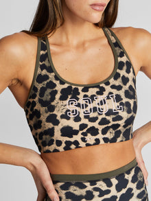 Women | P.E Nation | Stellar Sports Bra | Leopard