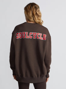 Women | Nike | Oversized Crew-Neck Sweatshirt | Baroque Brown/Sail