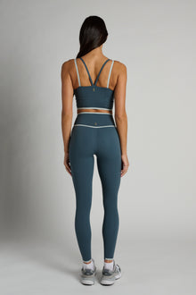 Rhone | Instinct Contrast Legging | Blue Granite