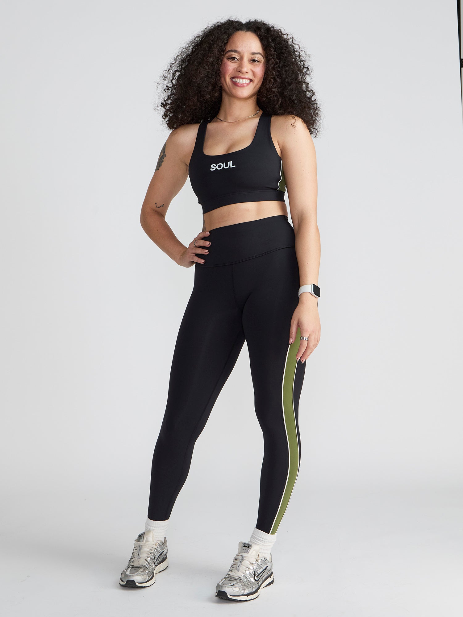 Women | SPLITS59 | Lexi Rigor Bra | Dark Olive/Black