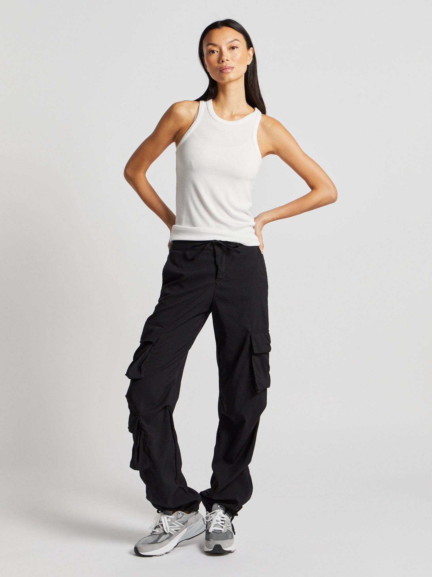 Women | SPLITS59 | Kiki Rib Tank Full Length | True White