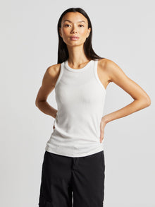 Women | SPLITS59 | Kiki Rib Tank Full Length | True White