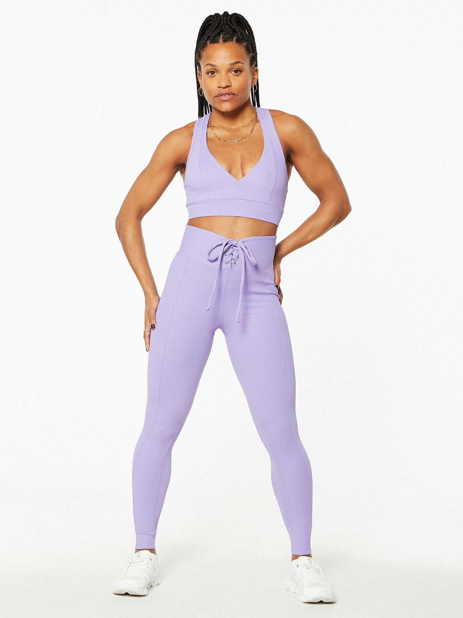 Women | Year of Ours | Ribbed Football Legging | Purple