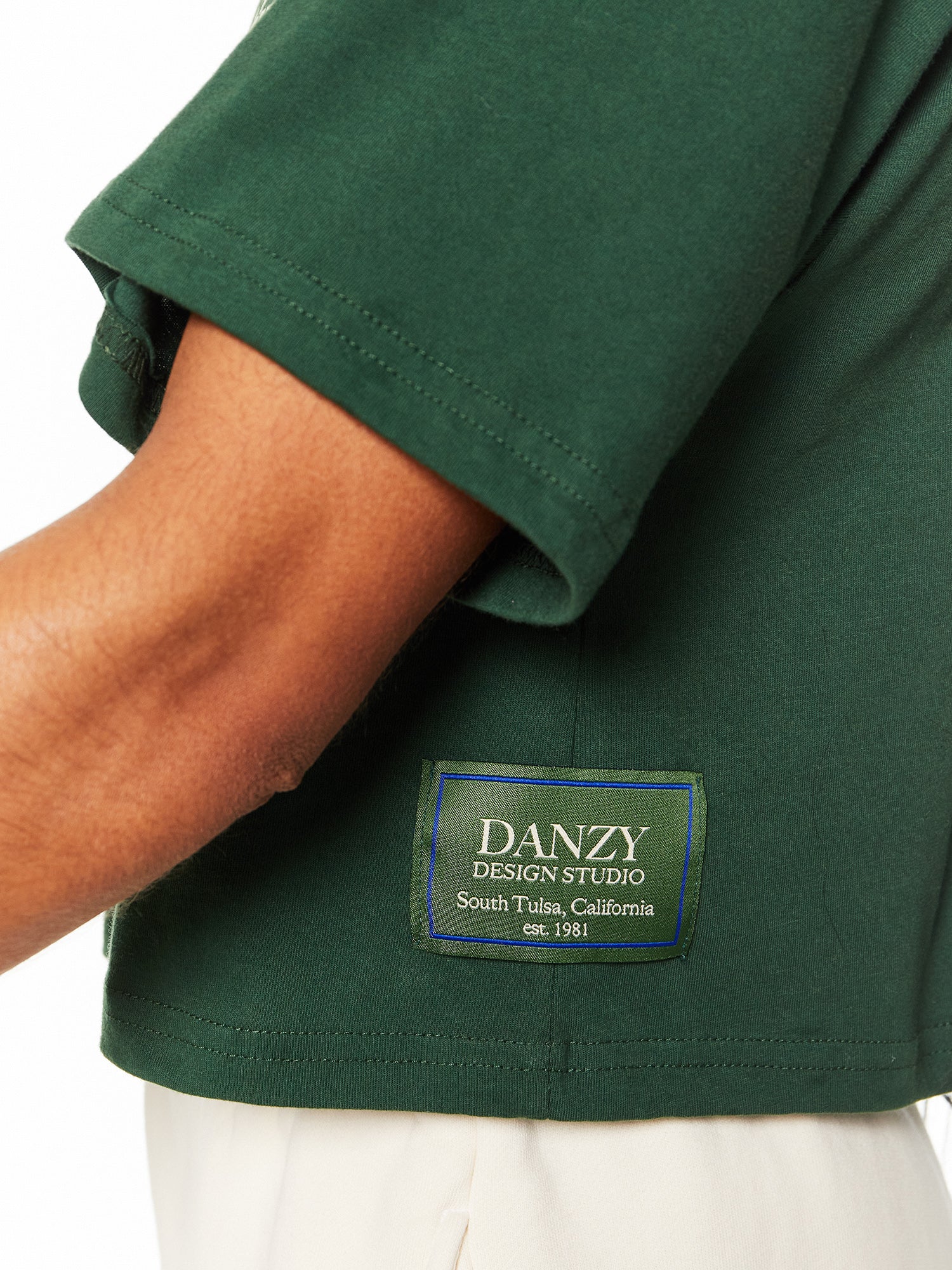 DANZY | Cropped T-Shirt | Forest Green