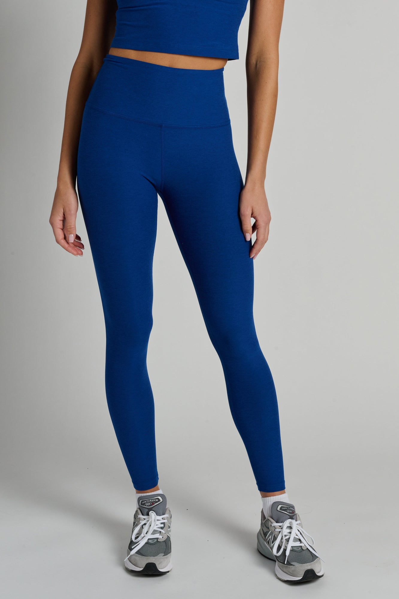 Beyond Yoga | At Your Leisure Midi Legging | Marine Blue Heather