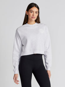 Soul by SoulCycle | Perry Crop Crew | Light Heather Grey