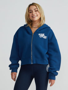 Women | Soul by SoulCycle | Marissa Crop Zip | Estate Blue