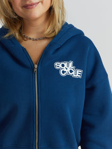 Women | Soul by SoulCycle | Marissa Crop Zip | Estate Blue
