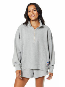 Callie 1/4 Zip Sweatshirt | Heather Grey