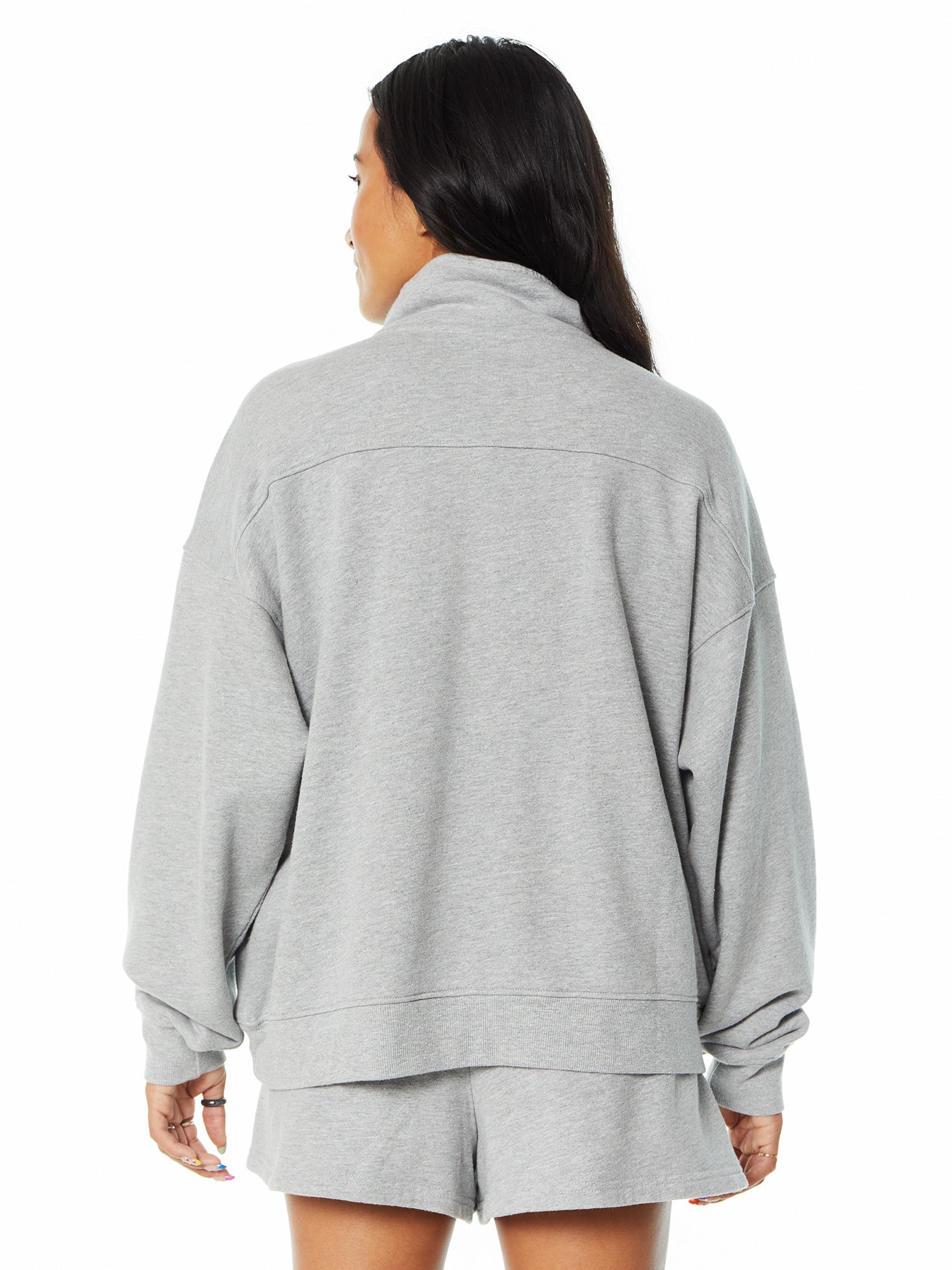 Callie 1/4 Zip Sweatshirt | Heather Grey