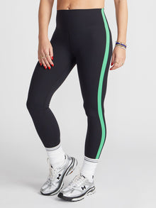 Women | SPLITS59 | Clare High Waist Rigor 7/8 | Black/Grass