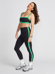 Women | SPLITS59 | Clare High Waist Rigor 7/8 | Black/Grass