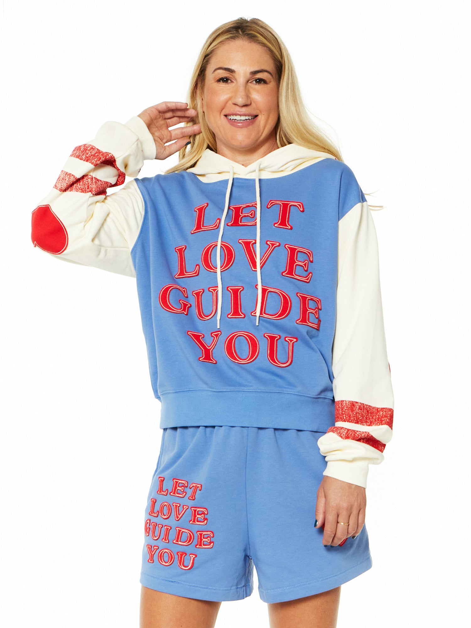 Women | The Mayfair Group | Let Love Guide You Hoodie | Blue