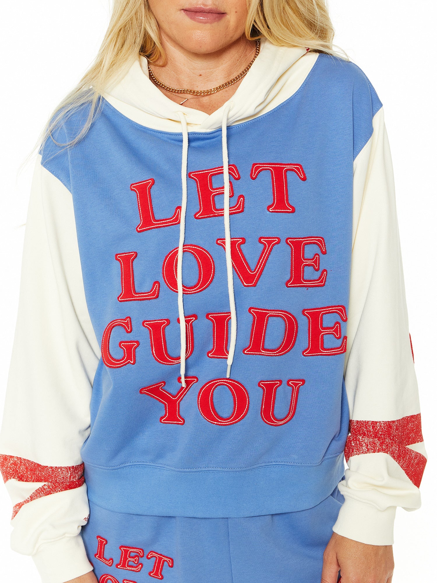Women | The Mayfair Group | Let Love Guide You Hoodie | Blue